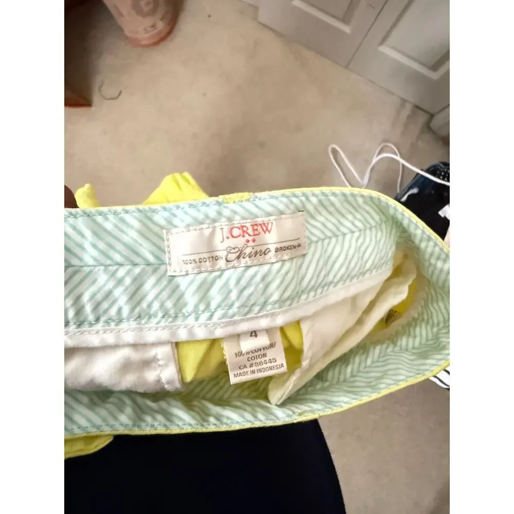 J. Crew Yellow Shorts Women's Size 4